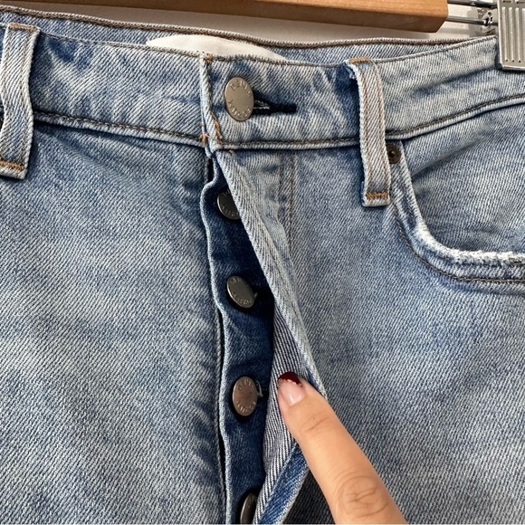 Aritzia Denim Forum Arlo High -Rise Straight Jean Blue Distressed Sz 29 - Picture 8 of 16